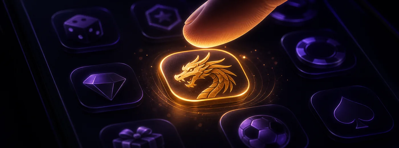 Ikona Dragonia Casino na domovské obrazovce telefonu