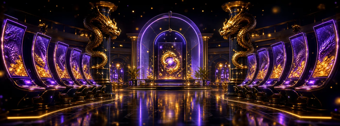 Lobby automatů v Dragonia Casino s dračím motivem